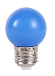3780 - LAMPADA LED BOLINHA AZUL 1W 127V E27