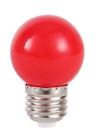 3783 - LAMPADA LED BOLINHA VERMELHA 1W 127V E27