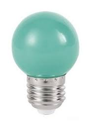 3781 - LAMPADA LED BOLINHA VERDE 1W 127V E27