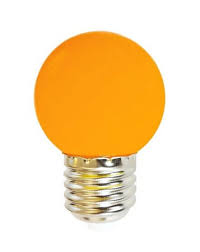 3786 - LAMPADA LED BOLINHA LARANJA 1W 127V E27