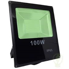 3728 - REFLETOR LED 100W VERDE IP65 BIVOLT