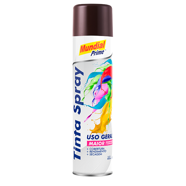 120 - TINTA SPRAY USO GERAL MARROM 400 ML