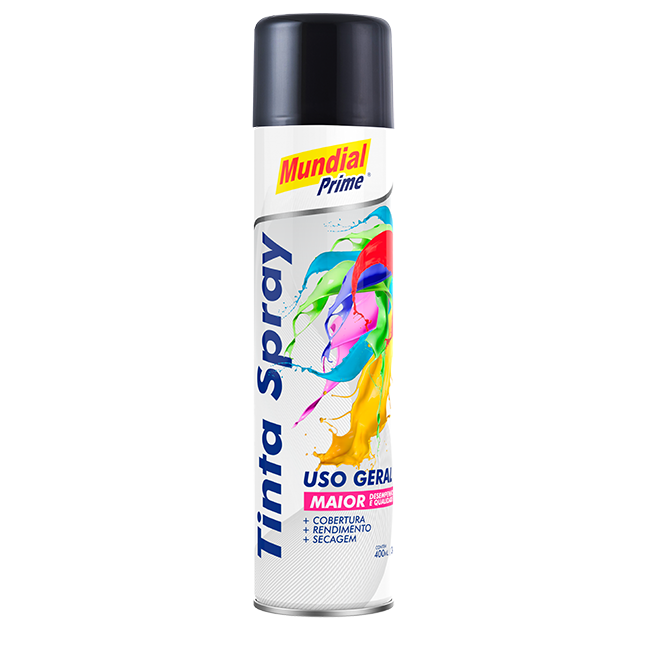 3044 - TINTA SPRAY USO GERAL PRETO FOSCO 400 ML