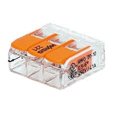 3818 - CONECTOR DE EMENDA 3 POLOS COMPACTA 221-613 41A 0,5 - 6,0MM