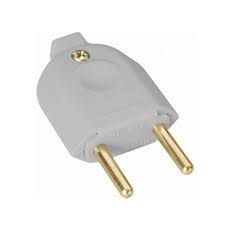 884 - PLUG MACHO 2P BRANCO 10A