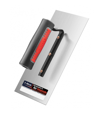 447 - DESEMPENADEIRA DE AÇO LISA E CABO DE MADEIRA ATLAS   25X12     133