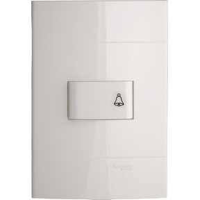 617 - CONJUNTO LUNARE PULSADOR CAMPAINHA 10A 250V PL/BR PRM44061         