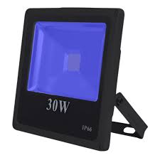 3575 - REFLETOR LED 30W AZUL BIVOLT IP65