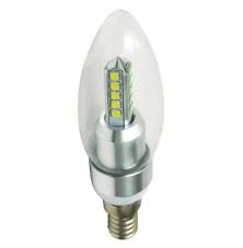 3250 - LAMPADA LED VELA CLARA  E14 3W BIVOLT 3,0K