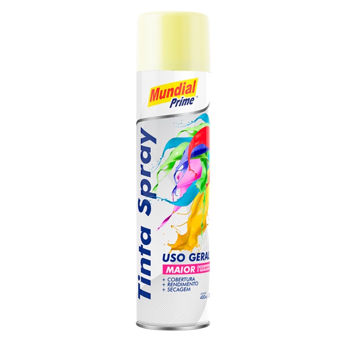 121 - TINTA SPRAY MARFIM 400ML MUNDIAL PRIME