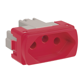 2755 - MODULO MILUZ TOMADA 2P+T 20A VERMELHA S3B70359