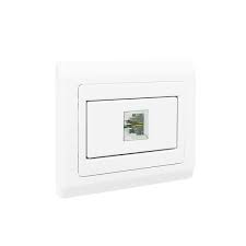 3795 - CONJUNTO 1 TOMADA P/ MOVEL RJ11 4 FIOS BRANCO